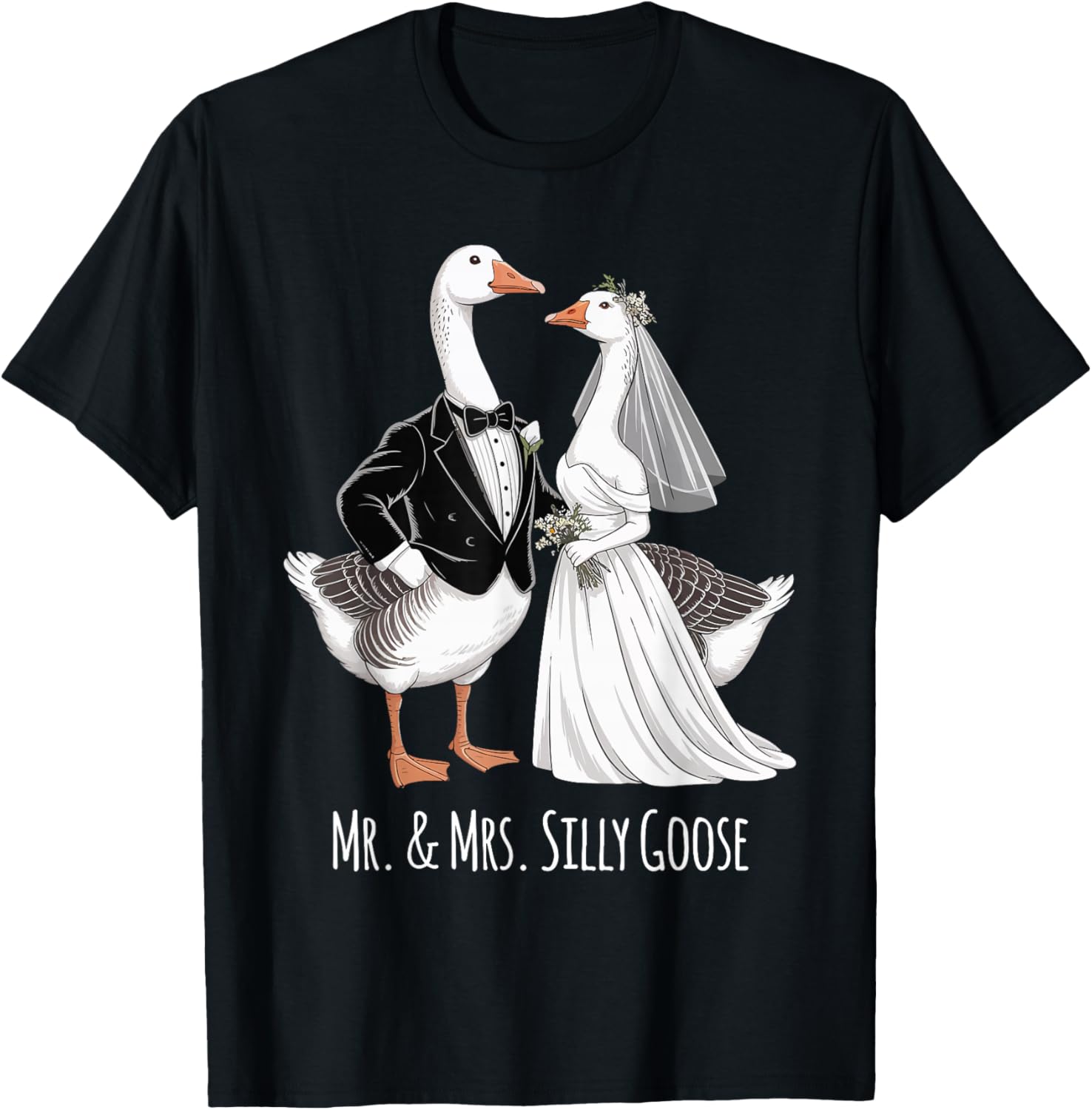 Mr & Mrs Silly Goose Funny Wedding Couple