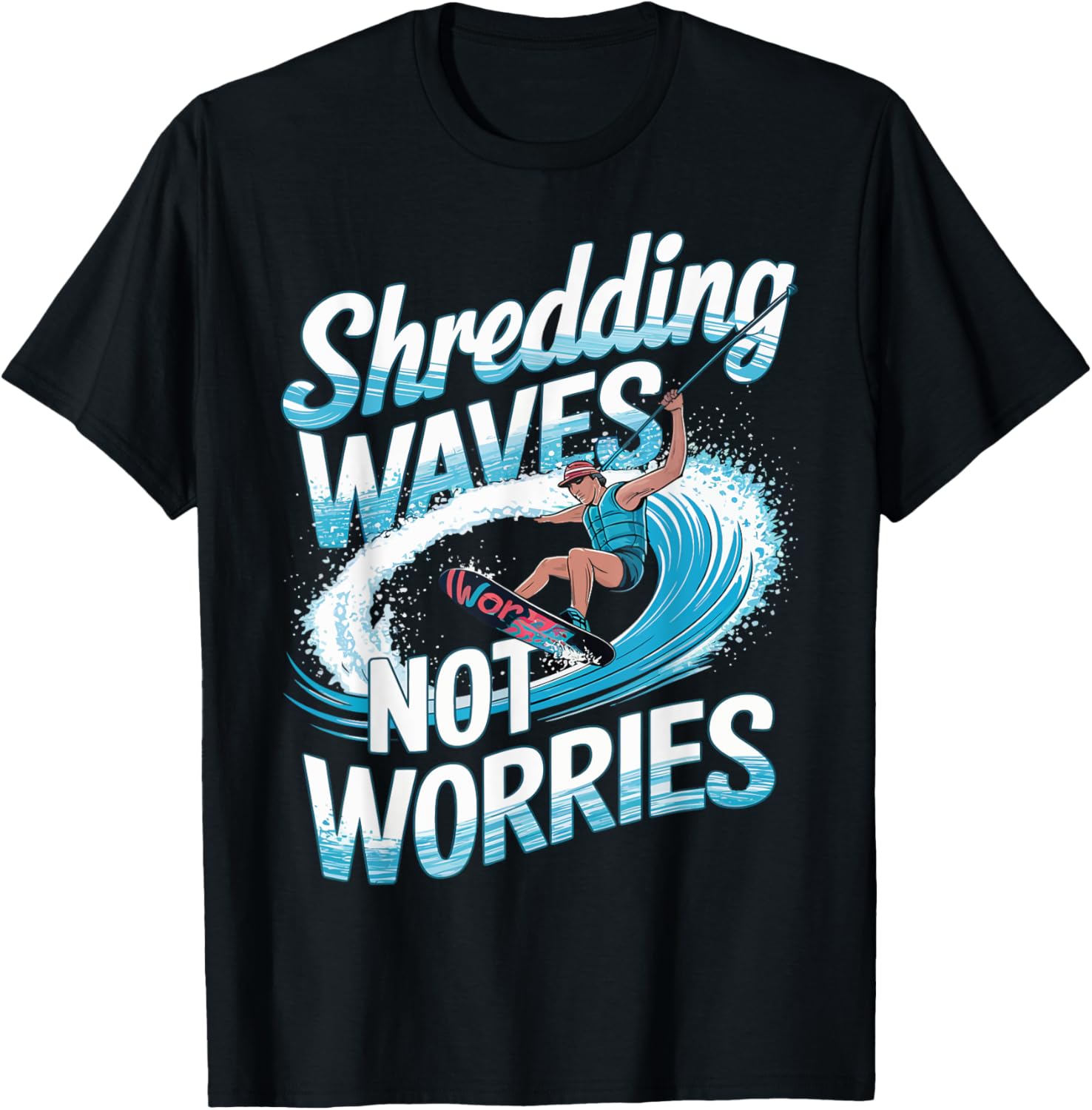 Wakeboarding Shredding Waves Not Worries