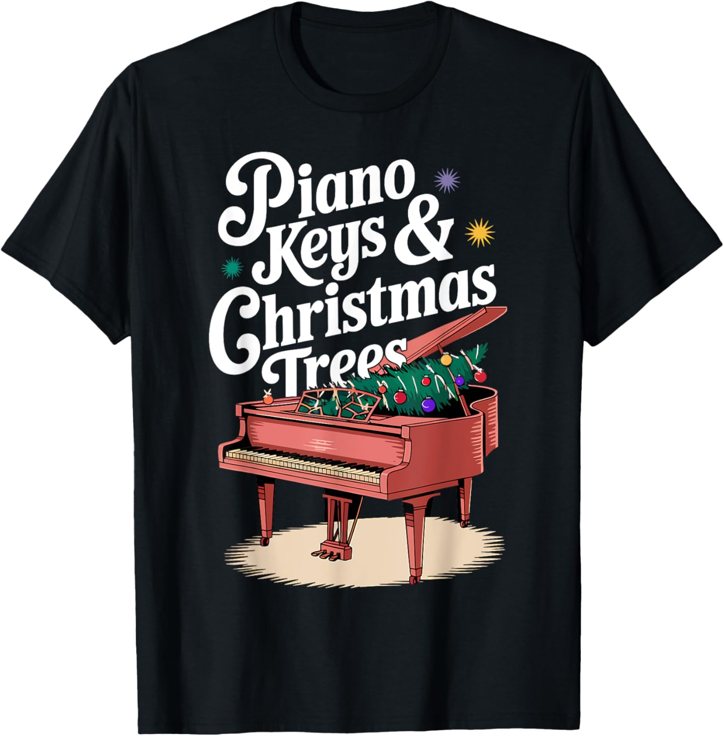 Piano Keys & Christmas Trees Pianist