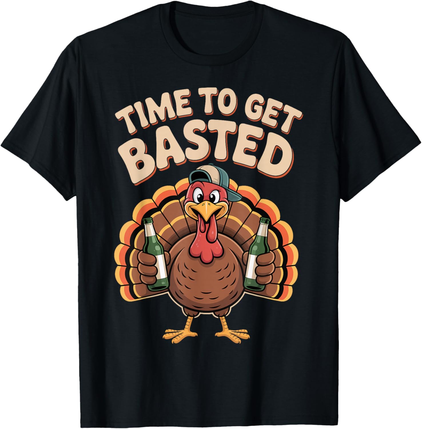 Time To Get Basted Funny Beer Thanksgiving Turkey