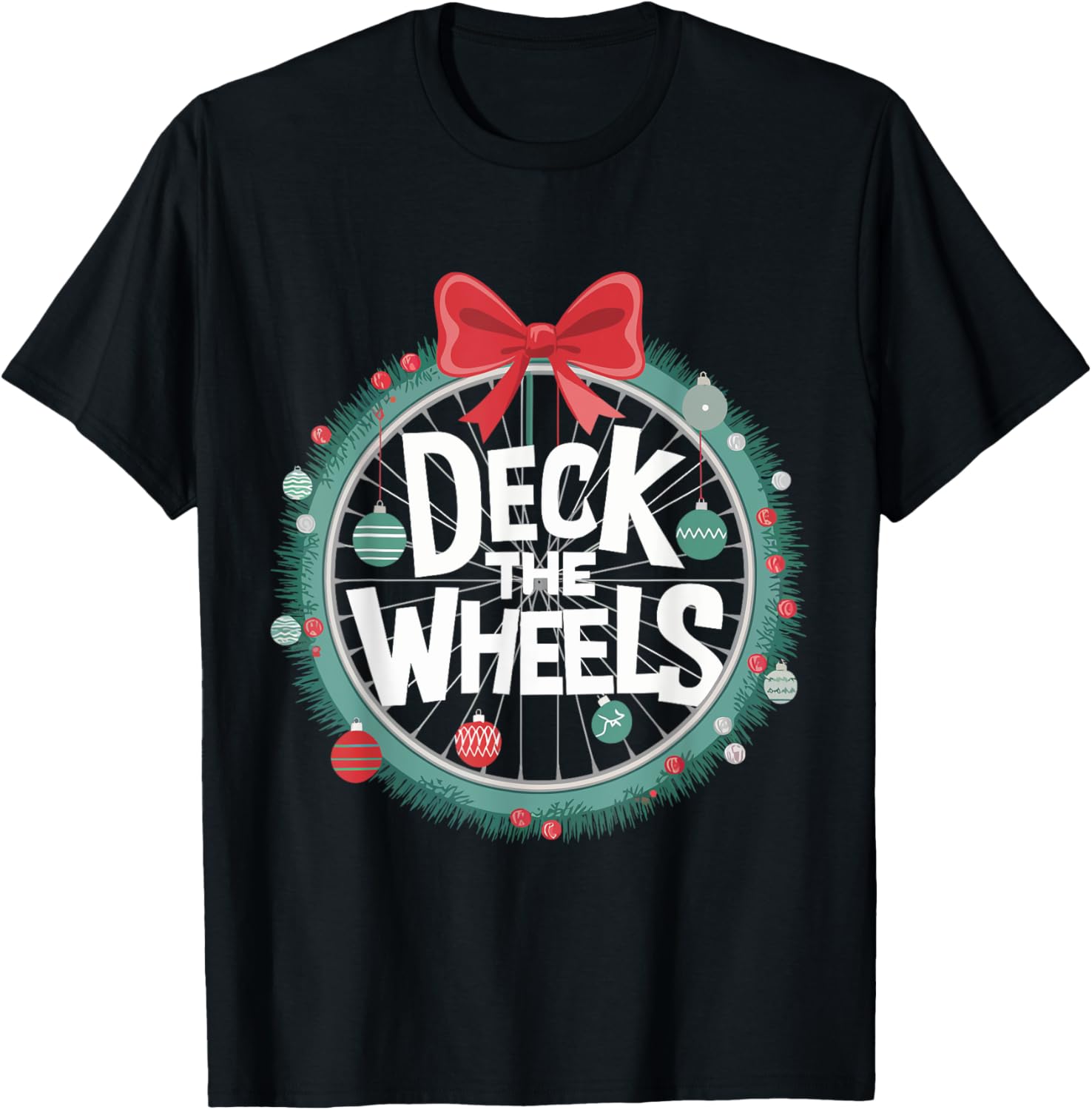 Biking Christmas Cycling Deck The Wheels