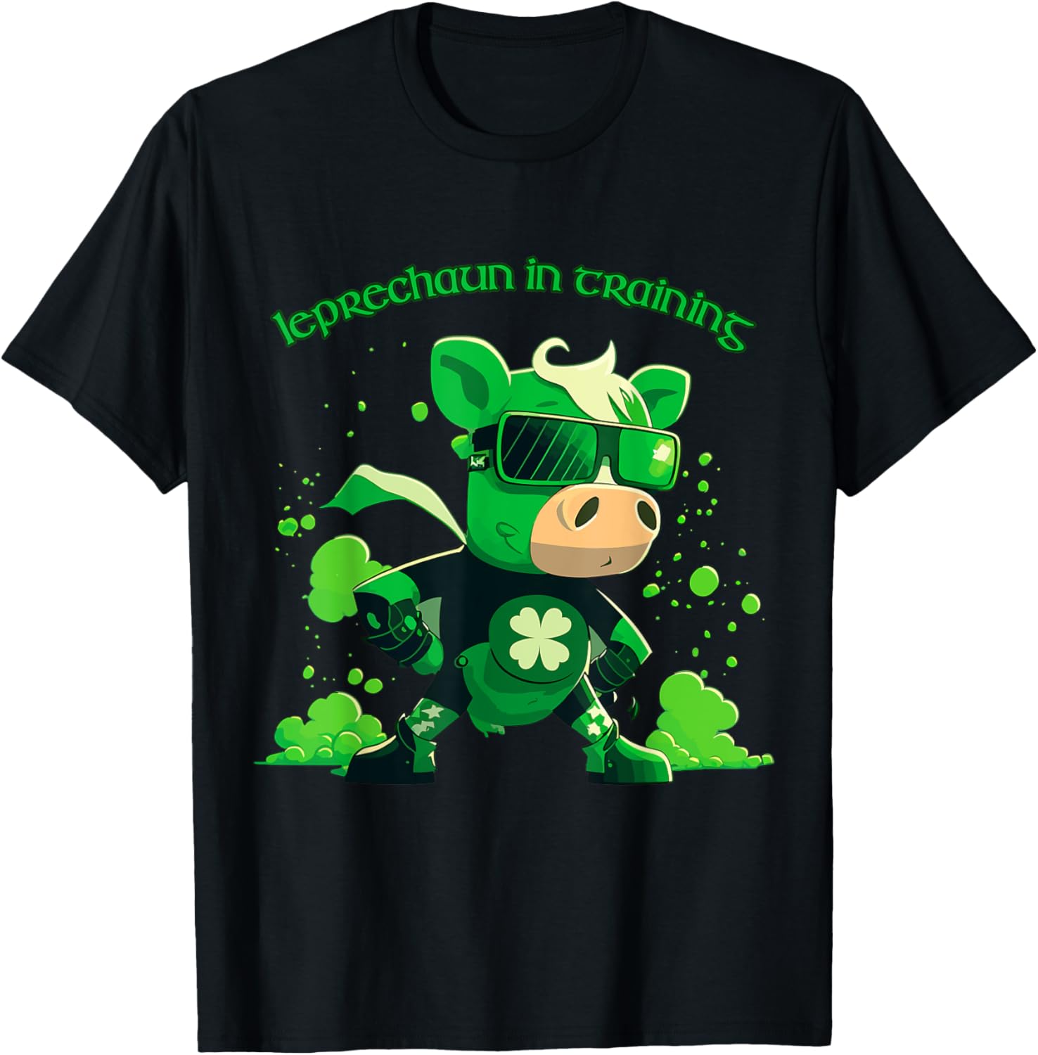 St. Patrick's Day Leprechaun in Training Cow