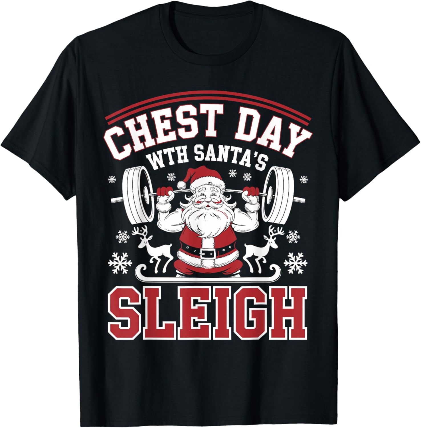 Chest Day With Santa's Sleigh Christmas Gym