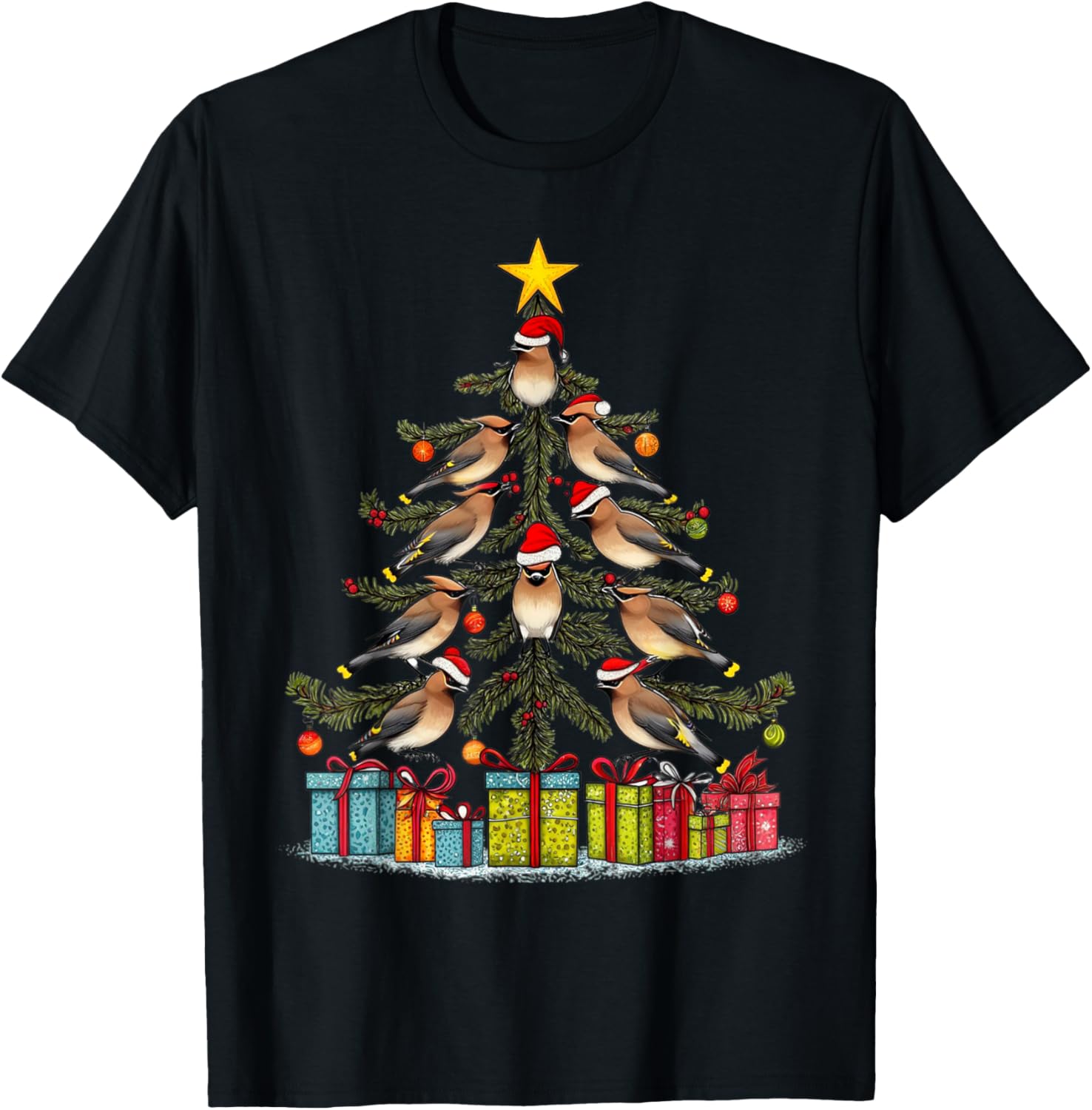 Bohemian Waxwing Bird Christmas Tree
