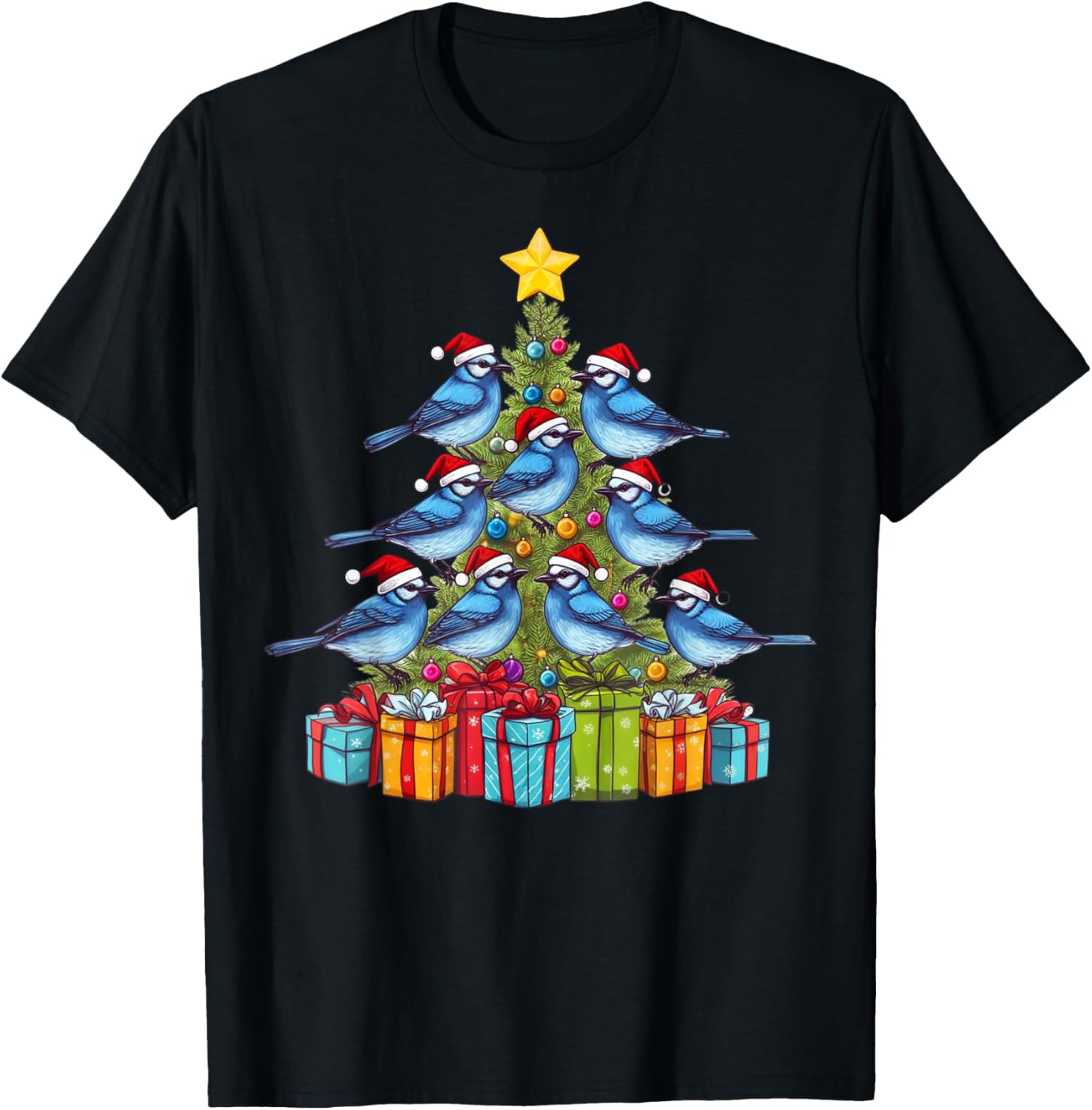 Blue Jay Bird Christmas Tree