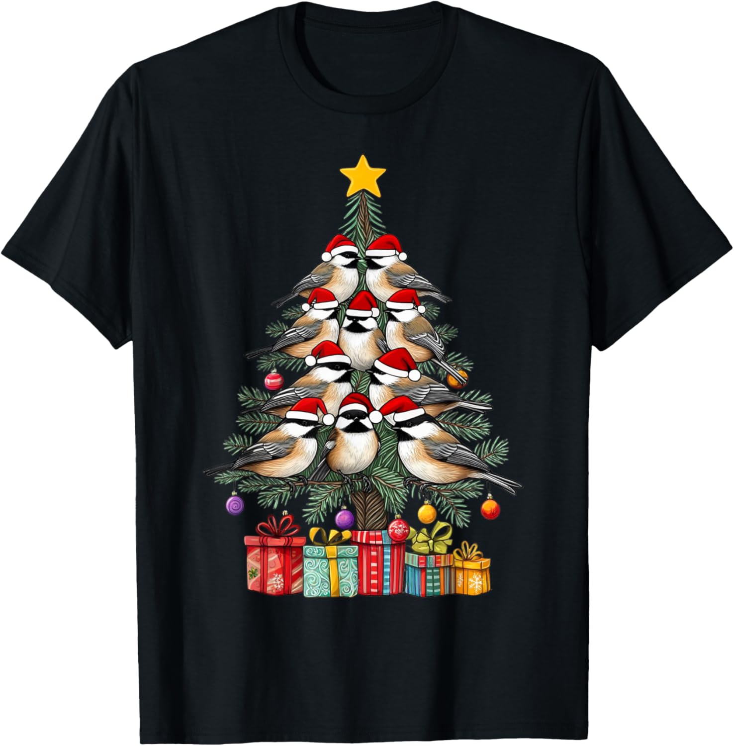 Chickadee Bird Christmas Tree