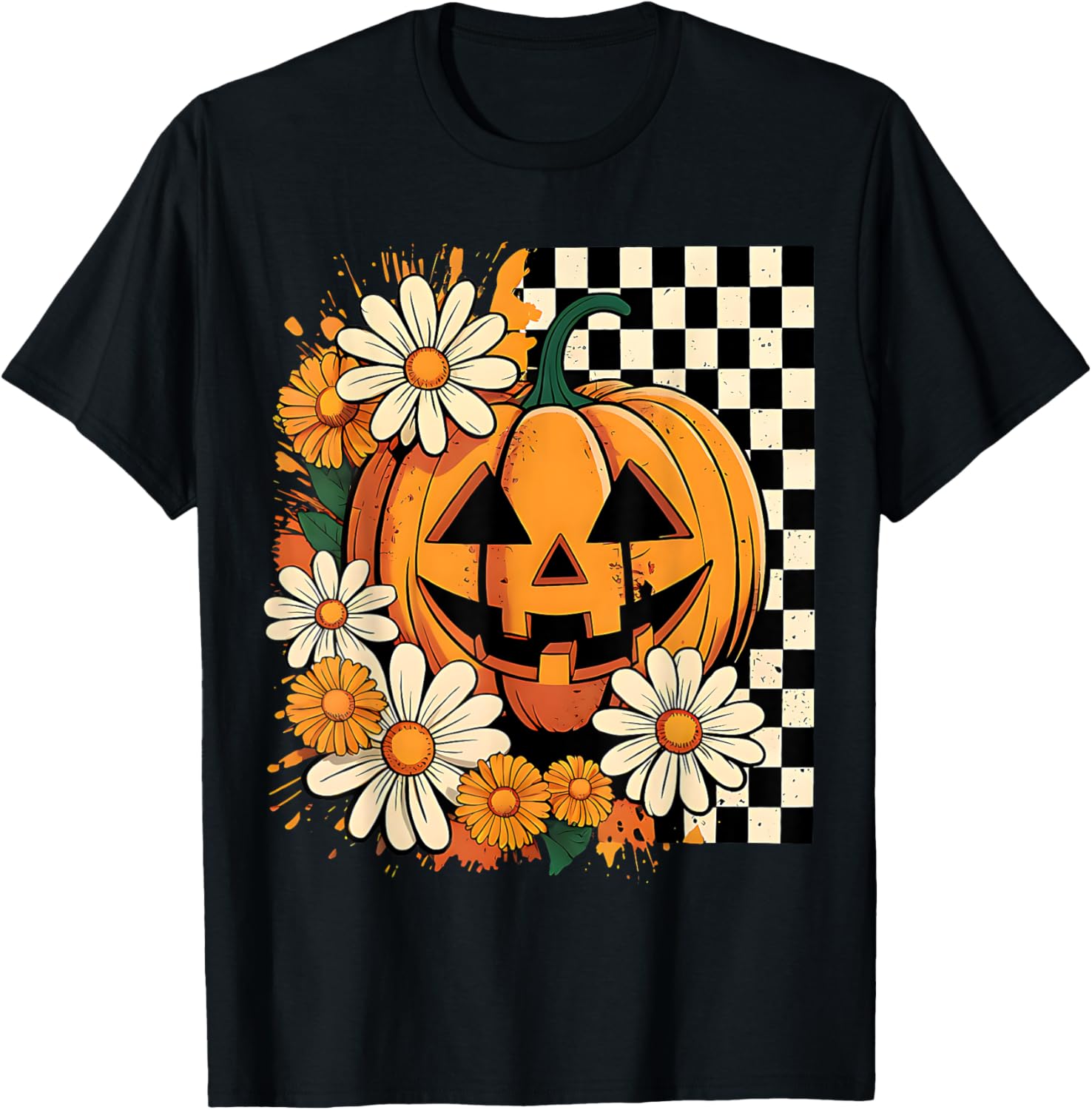 Halloween Checkered Pumpkin