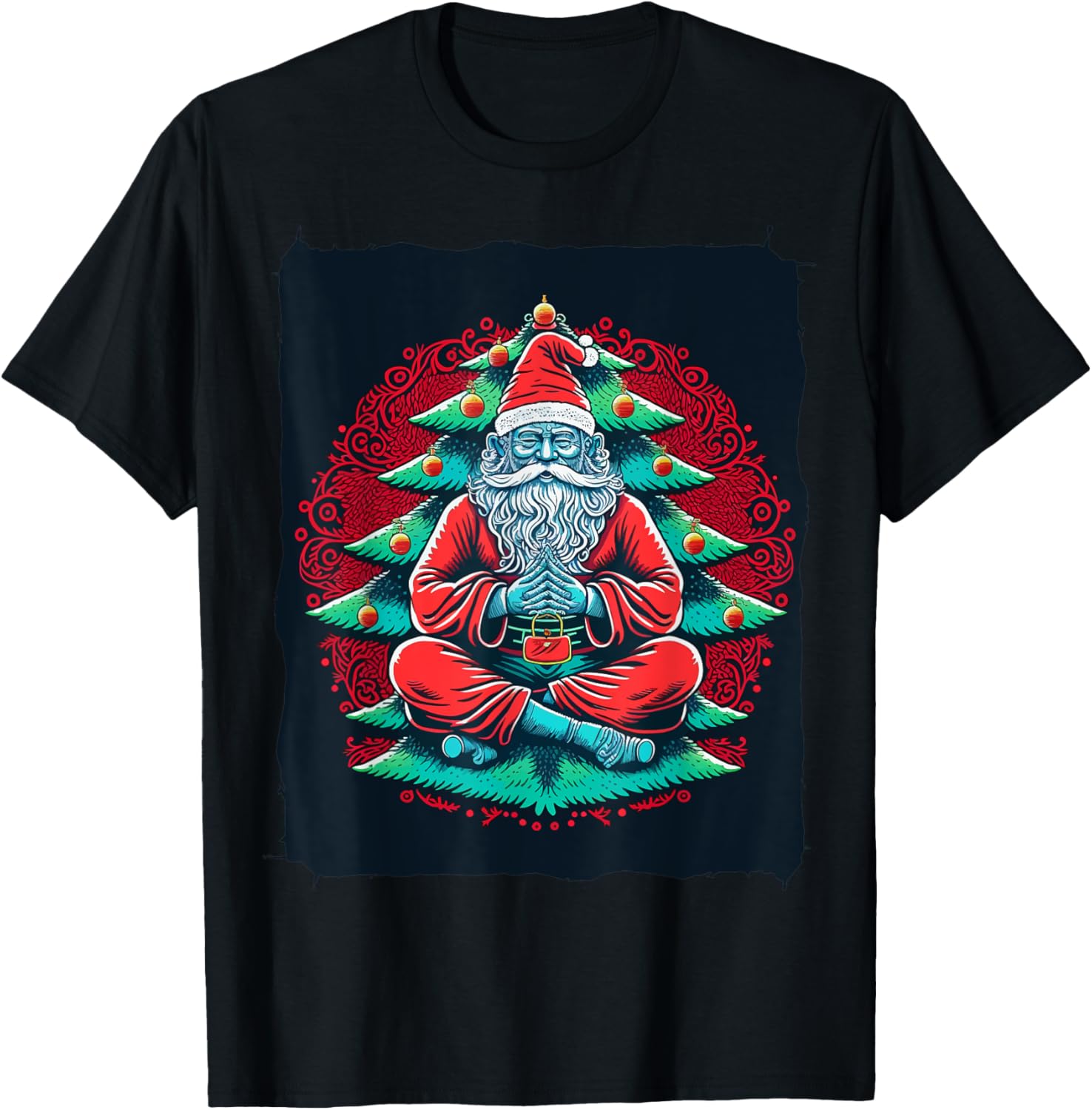 Santa Meditating Yoga Christmas