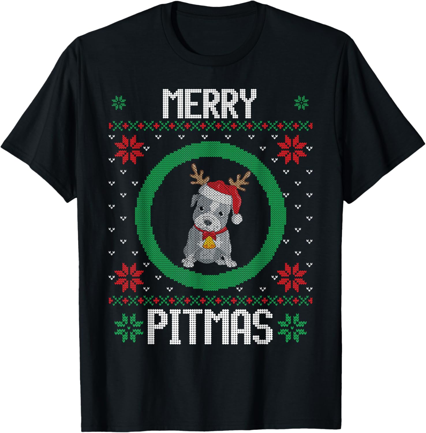Merry Pitmas Pitbull Dog Christmas
